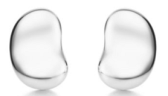 [T-E108] Aretes Tiffany Elsa Peretti Bean Plata