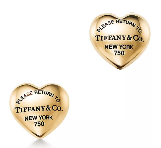 Aretes Tiffany Corazón Return to Tiffany Liso Oro