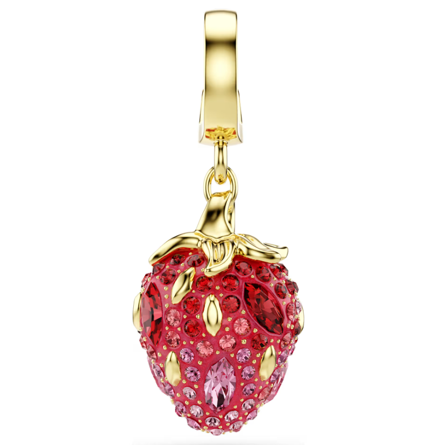 Charm Fresa Cristales Rojo y Rosa