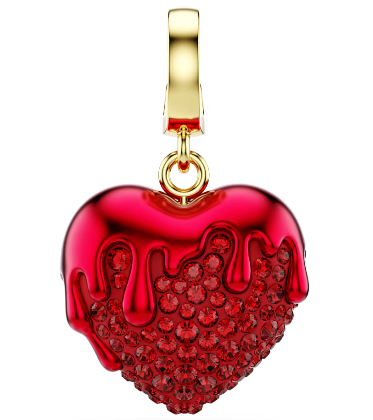 Charm Corazón Derretido Rojo y Dorado