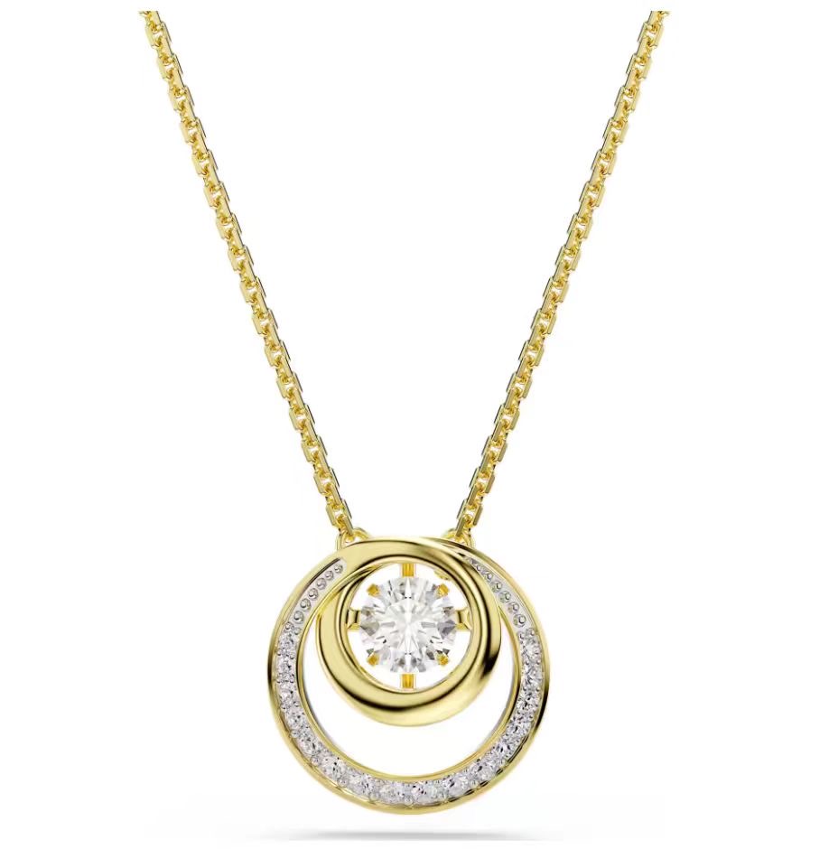 Collar Swarovski Sparkling Dance Aro Doble Dorado