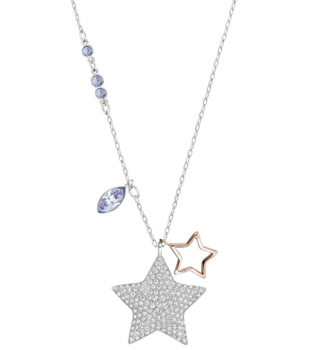 Collar Swarovski Estrella Grande Pavé con Lila