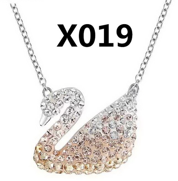 Collar Swarovski Cisne Clásico Blanco Rodio
