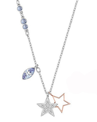 Aretes Swarovski Estrella Calada Plateada