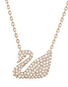 Collar Swarovski Cisne Mini Pavé Oro Rosa