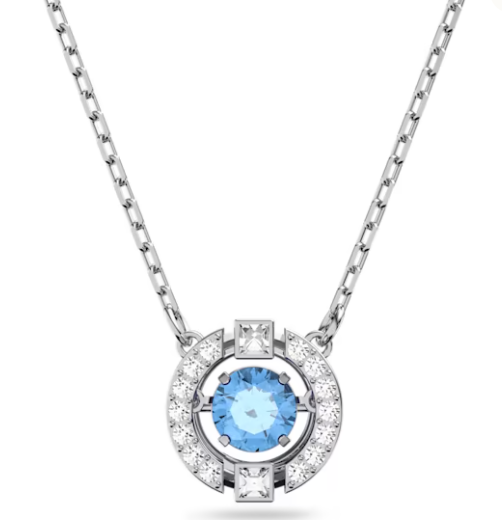 Collar Swarovski Sparkling Dance Redondo Cristal Azul