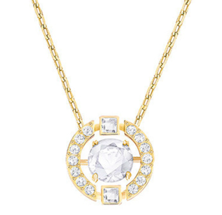 Collar Swarovski Sparkling Dance Redondo Dorado