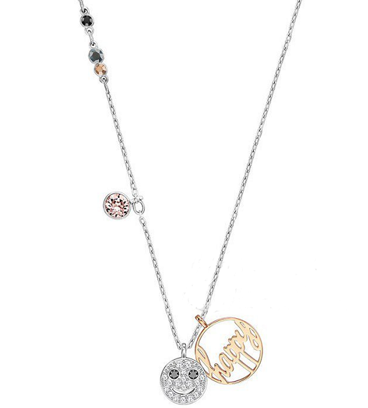 Collar Swarovski Carita Feliz Pavé y Dije Happy