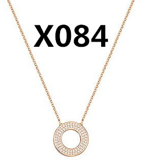 Collar Swarovski Aro Pavé Doble Redondo Oro Rosa