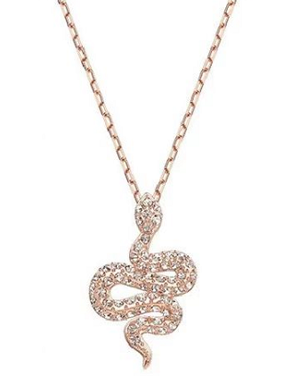 Collar Swarovski Serpiente Enroscada Pavé Blanco