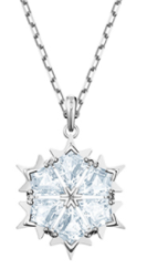 Collar Swarovski Copo de Nieve Cristal Hexagonal Rodio