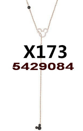 Collar Swarovski Mickey Calado Lazo Oro Rosa