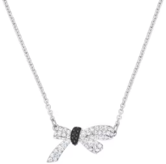 Collar Swarovski Moño Pavé con Nudo Negro