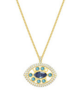 [X185] Collar Swarovski Symbolica Ojo Protector Azul Tono Dorado