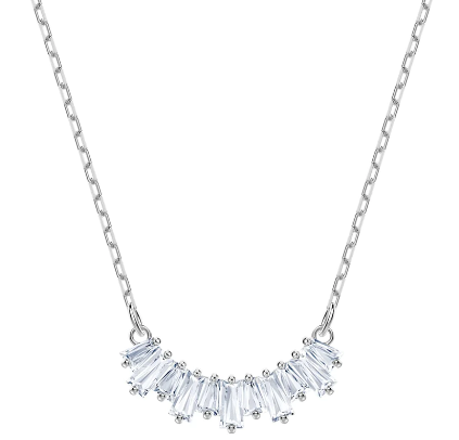 Collar Swarovski Abanico de Baguettes Cristal Rodio