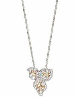 Collar Swarovski Trébol de Gotas Cristal Champán Rodio
