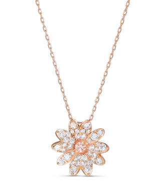 Collar Swarovski Margarita Centro Rosa Oro Rosa