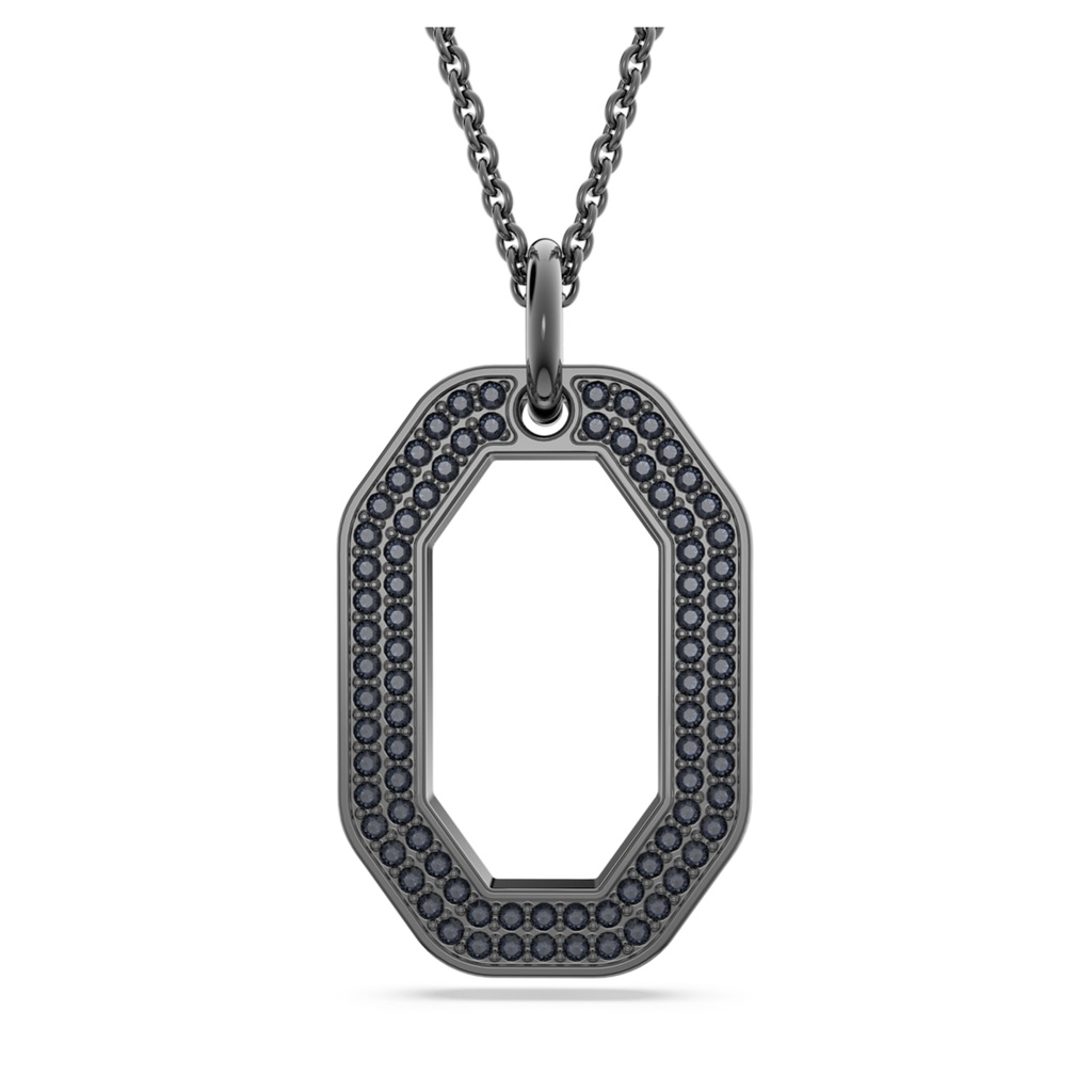 Collar Swarovski Millenia Octágono Pavé Negro