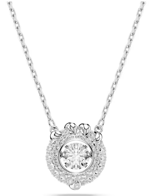 Collar Swarovski Halo Redondo Corona Rodio