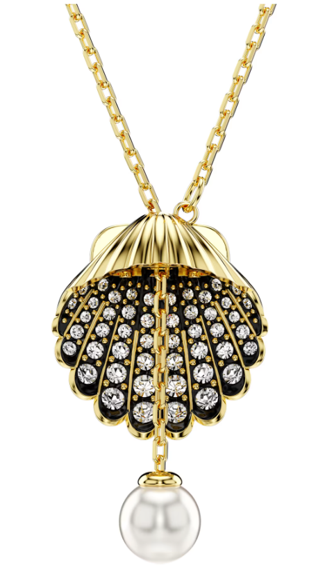 Collar Idyllia Concha Pavé con Perla Colgante