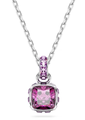 Collar Piedra de Nacimiento Febrero Cristal Morado