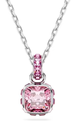 Collar Piedra de Nacimiento Octubre Cristal Rosa