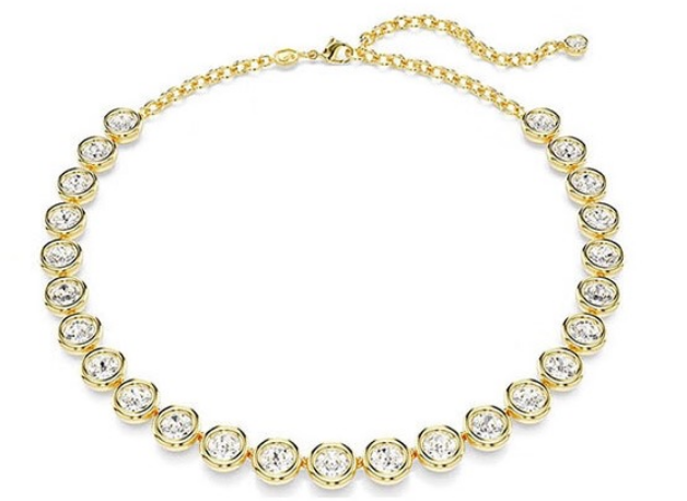 Collar Swarovski Constella Tenis Cristal Blanco Dorado