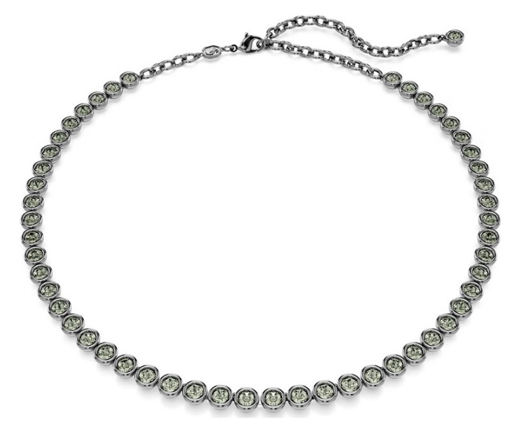 Collar Swarovski Constella Tenis Cristal Gris Rodio Oscuro