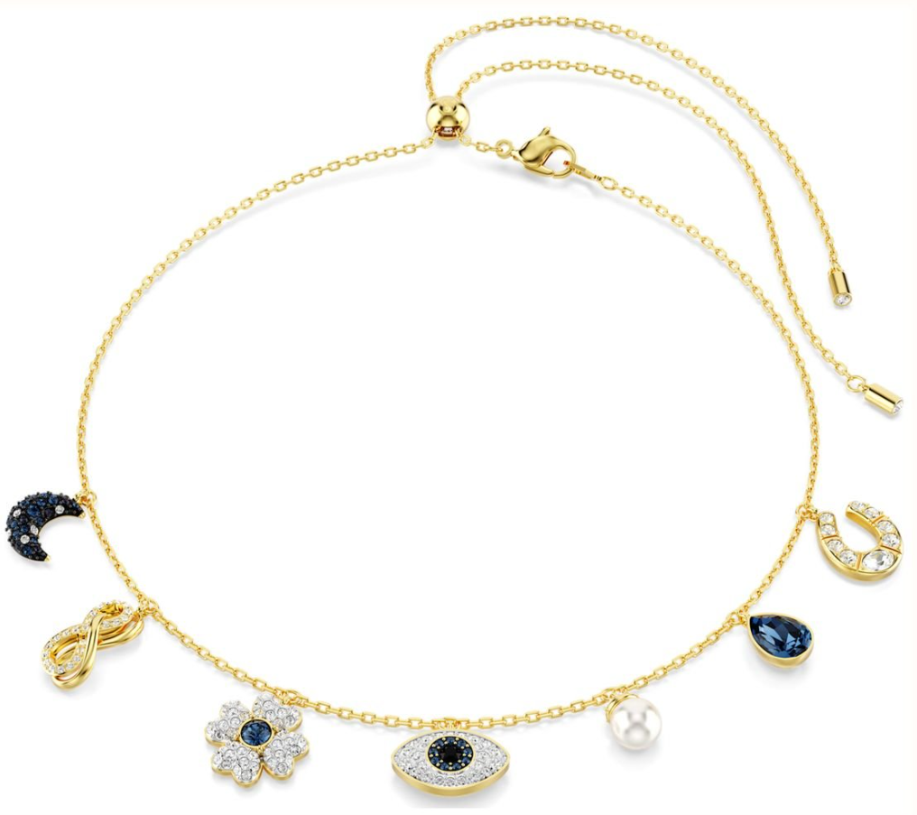 [X609] Collar Symbolica Dijes Ojo Luna y Herradura