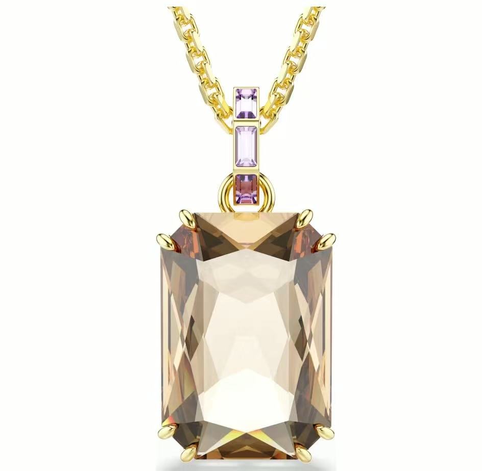 Collar Swarovski Millenia Octagonal Champán y Lavanda