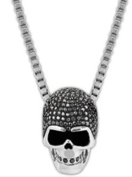Collar Swarovski calavera cristales negros