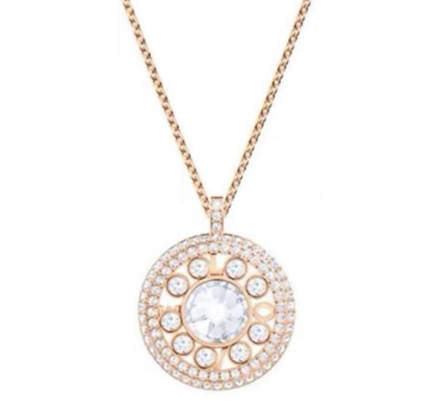 Collar Swarovski Constella Medallón Oro Rosa