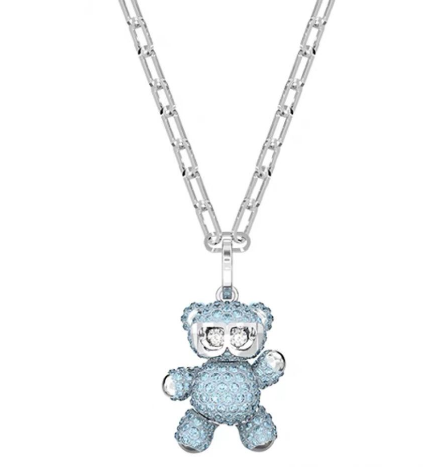 Collar Swarovski Osito Cristal Celeste