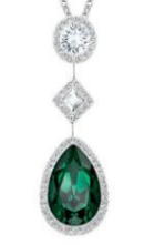 Collar Swarovski Gota Verde Esmeralda
