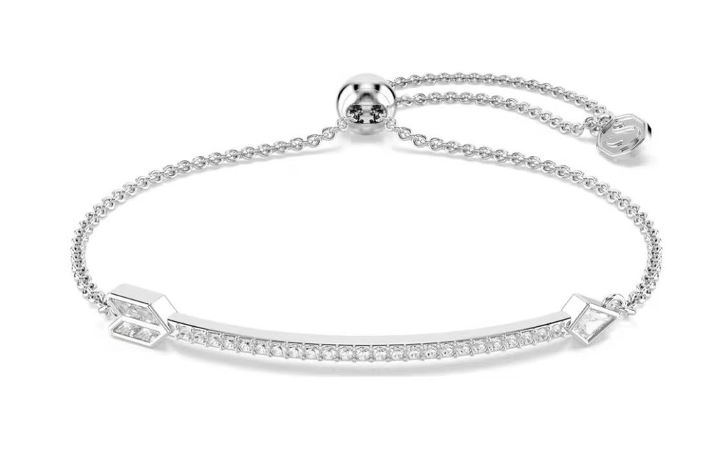 Brazalete Swarovski barra pavé rodio con cristales kite