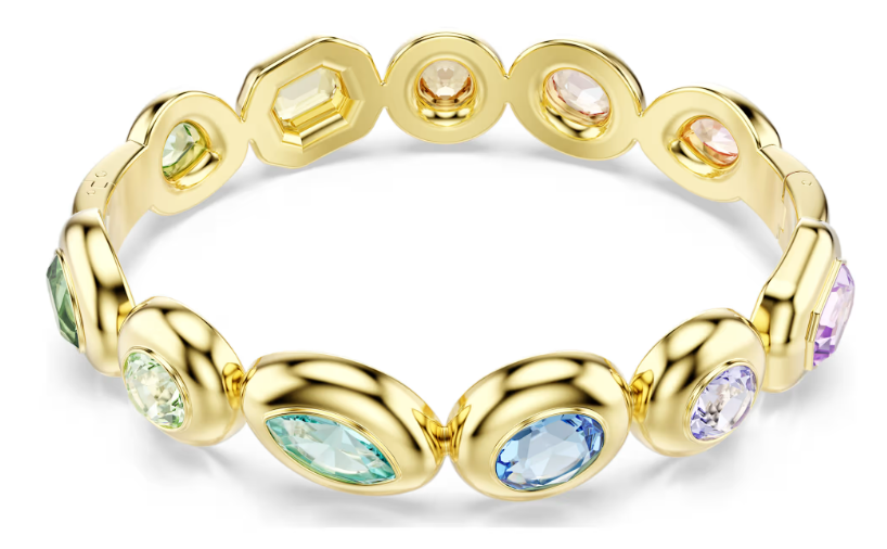 [A352] Brazalete Gema Swarovski multicolor formas mixtas