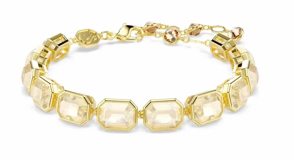 Brazalete Swarovski Millenia Cristales Octagonales Champán