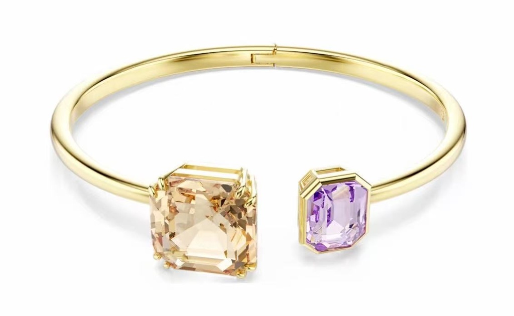 Brazalete Swarovski Mesmera Cristal Champán y Lila