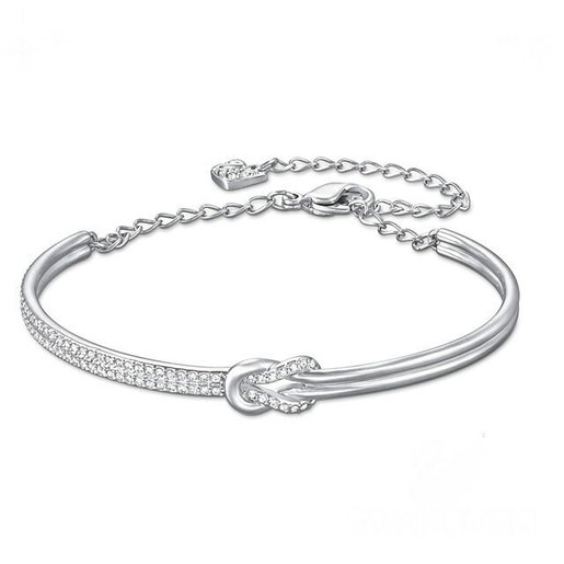 Brazalete Swarovski Nudo Pavé Cristal Blanco
