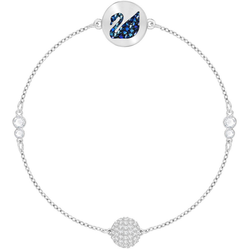 Brazalete Swarovski Swan cisne mosaico azul rodio