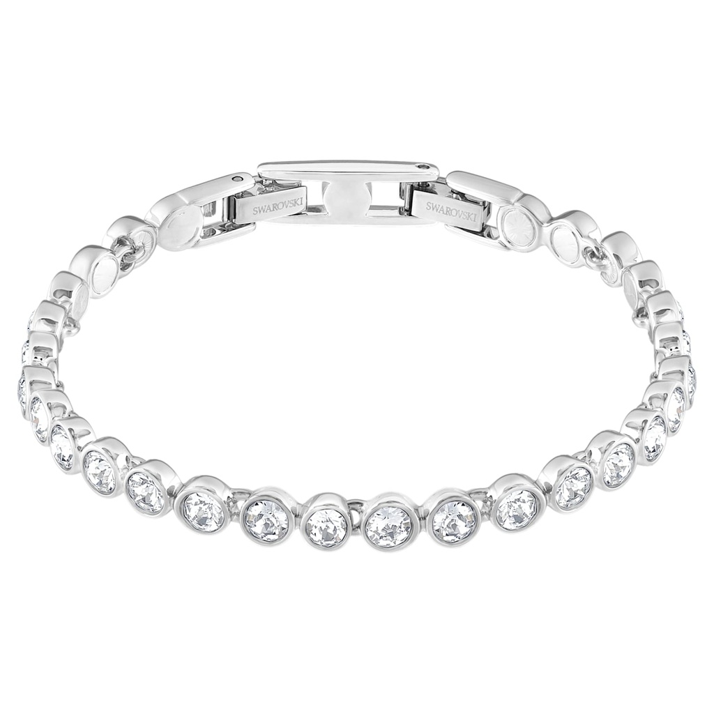 Brazalete Swarovski Tenis Cristales Redondos Rodio