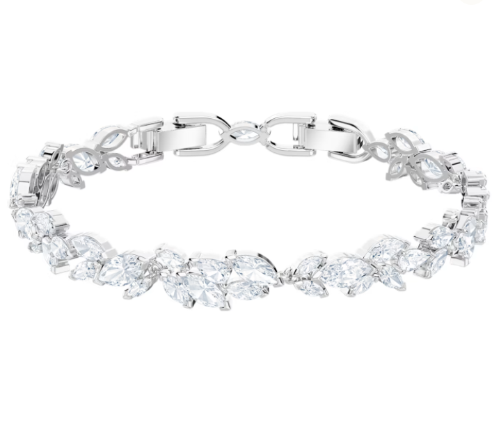 Brazalete tenis cristales blancos talla marquise