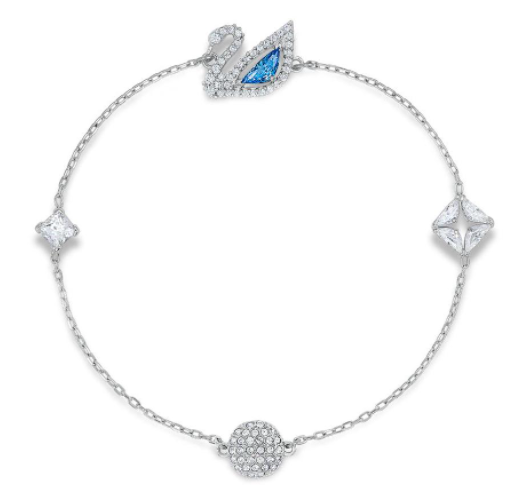 Brazalete Swan cisne azul rodio