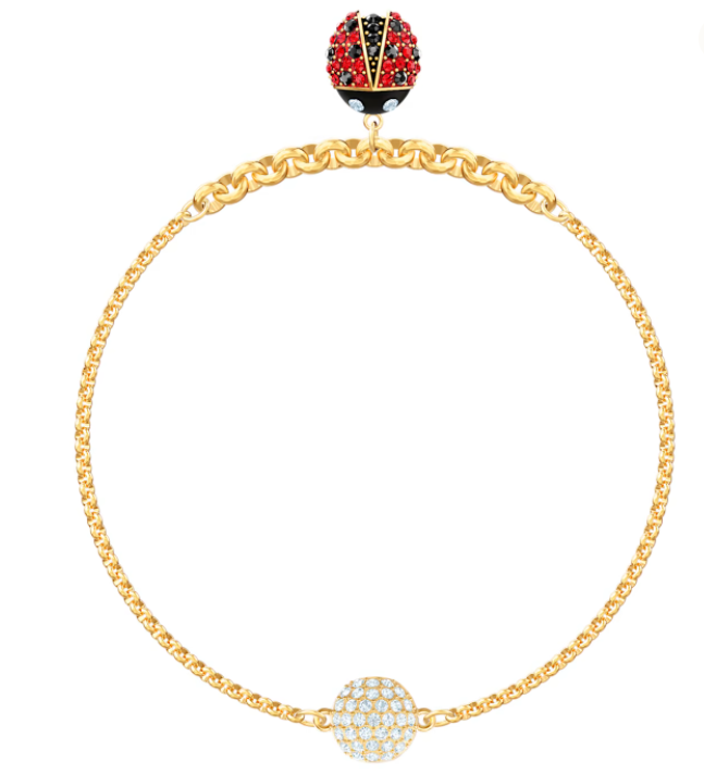 Brazalete mariquita pavé dorado
