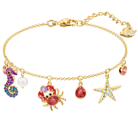 Brazalete Swarovski Vida Marina Caballito y Cangrejo