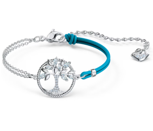 Brazalete Árbol de la Vida Turquesa y Cristal