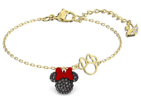 Brazalete Minnie Mouse Pavé con Lazo Rojo