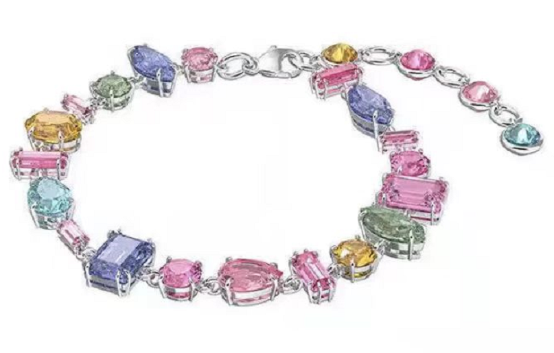 Brazalete Swarovski Tenis Cristales Multicolor Talla Mixta