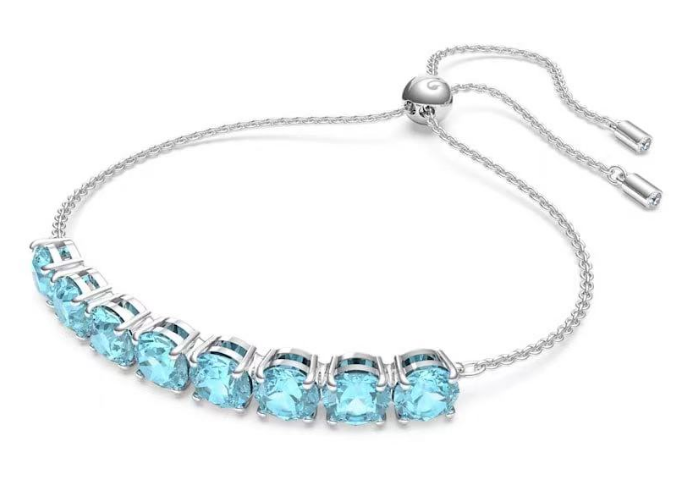 [A238-2] Brazalete Swarovski Millenia cristales celestes acabado rodiado