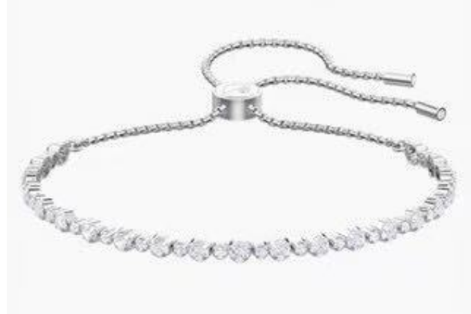 Brazalete Swarovski cristales blancos acabado rodiado graduados